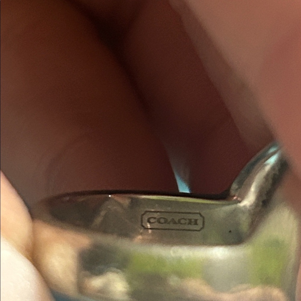 Coach Silver Peace Sign Ring size‎ 8 - Picture 3 of 3